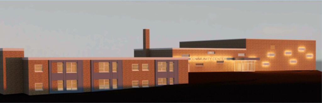 mockup of new building