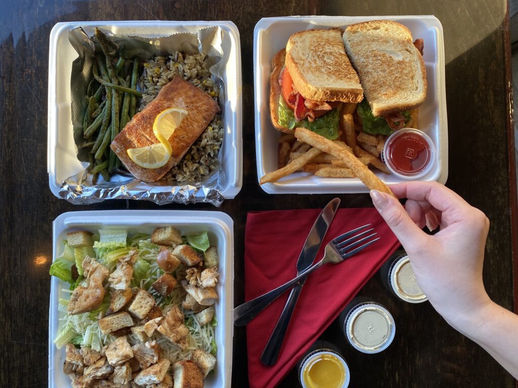 three to-go meals