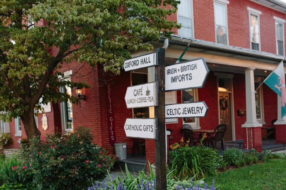 street sign showing celtic businesses