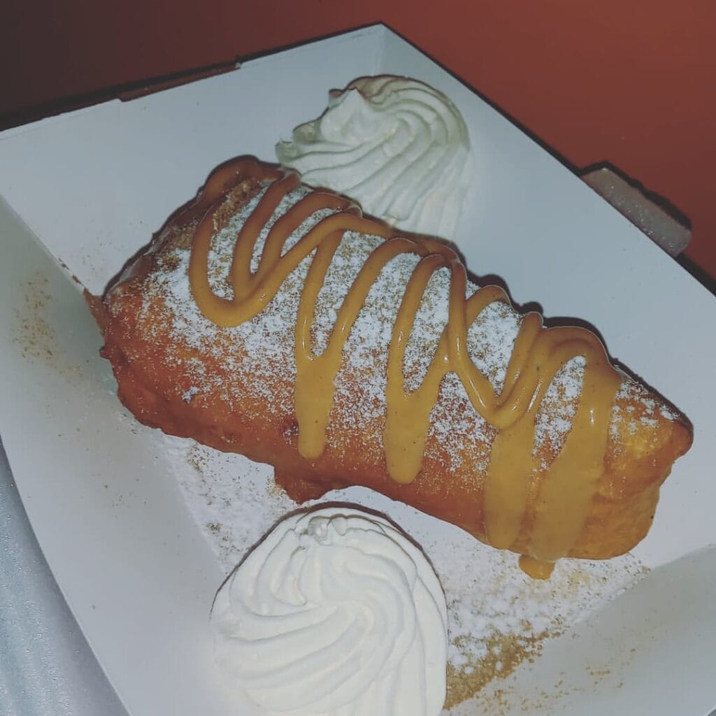 deep fried slice of pie or cake
