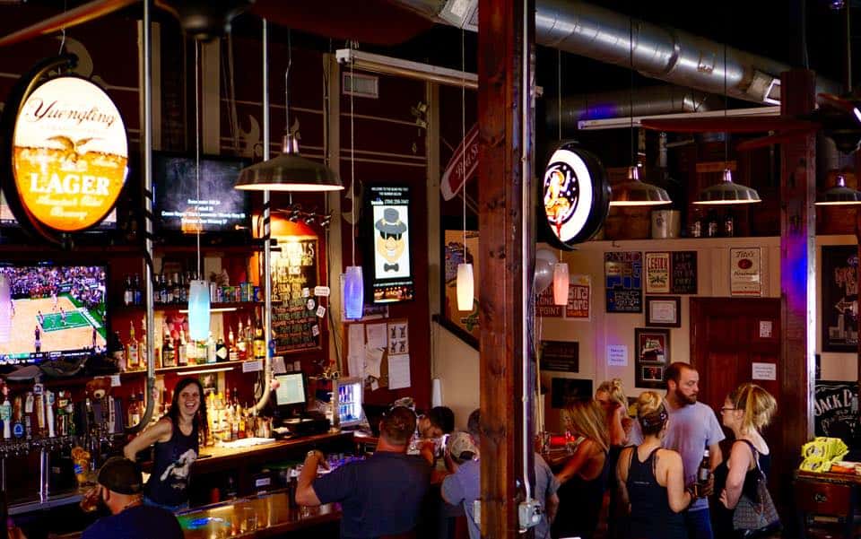 inside busy bar
