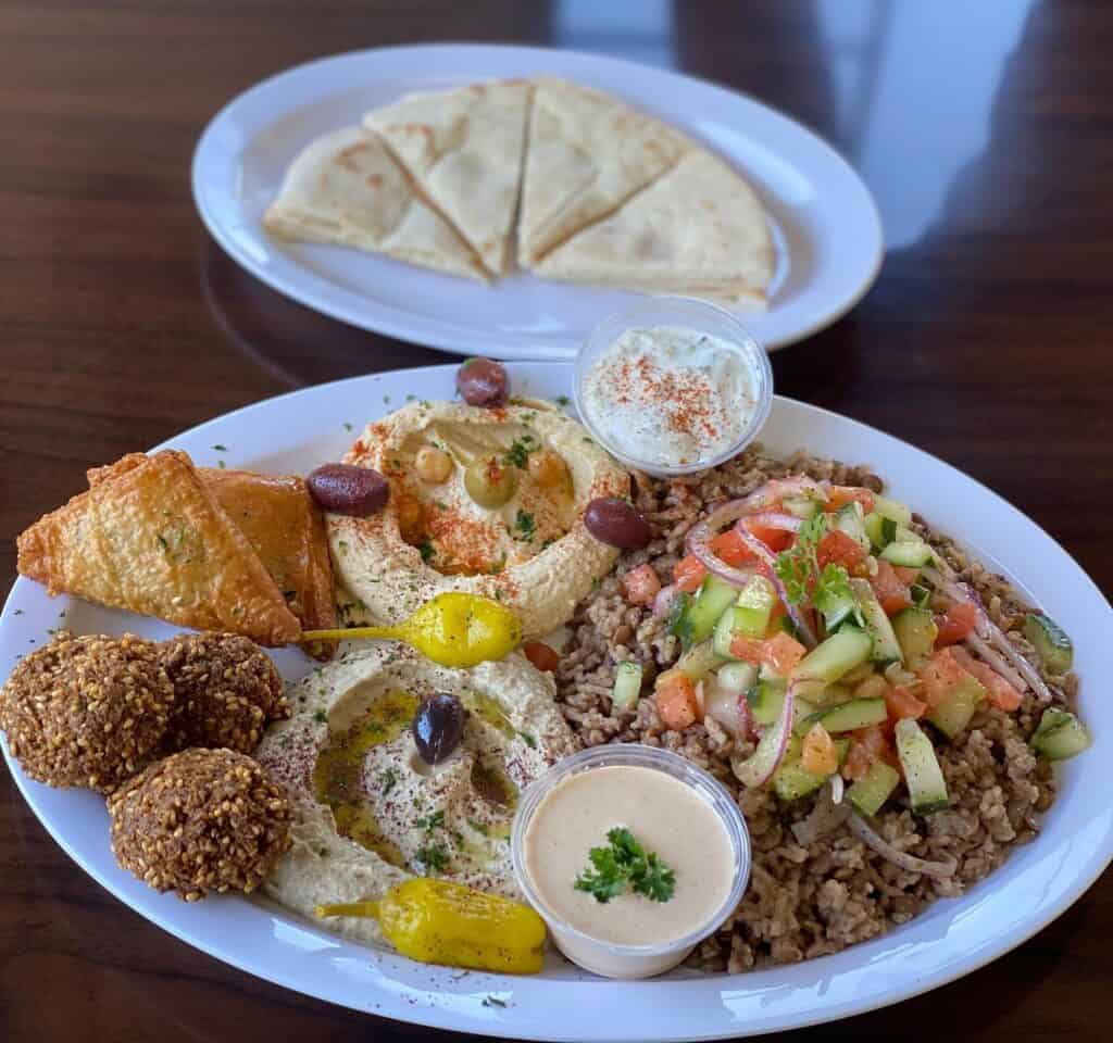 Mediterranean food on plate