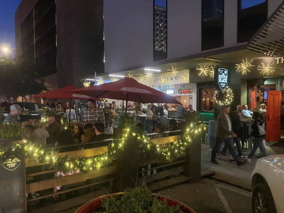 outside The Kettle Black restaurant