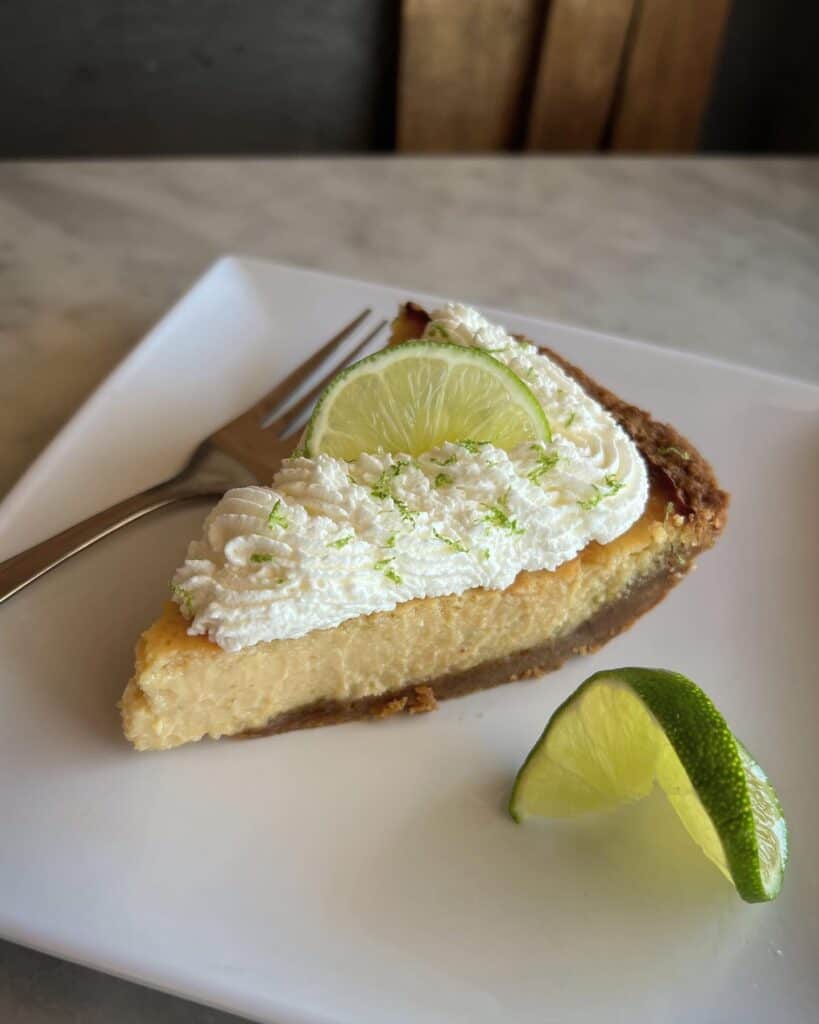 slice of key lime pie