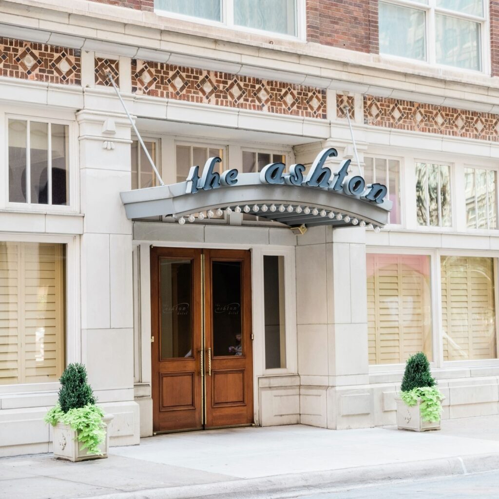 entrance to The Ashton hotel