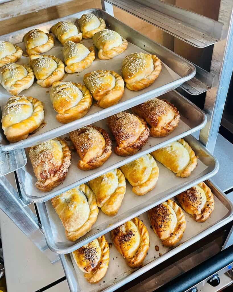 hand pies on a rack