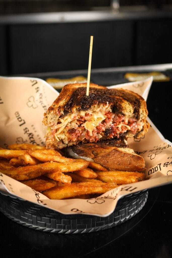 Reuban sandwich and fries