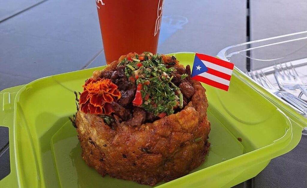 Puerto Rican food to go with flag
