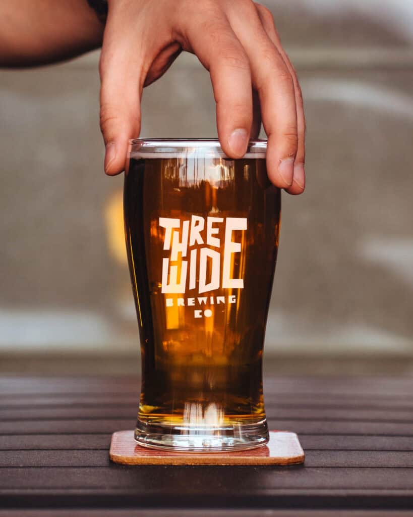 Three Wide Brewing pint