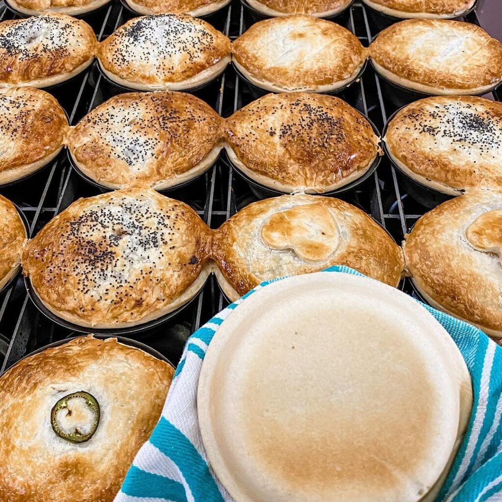 meat pies on reack