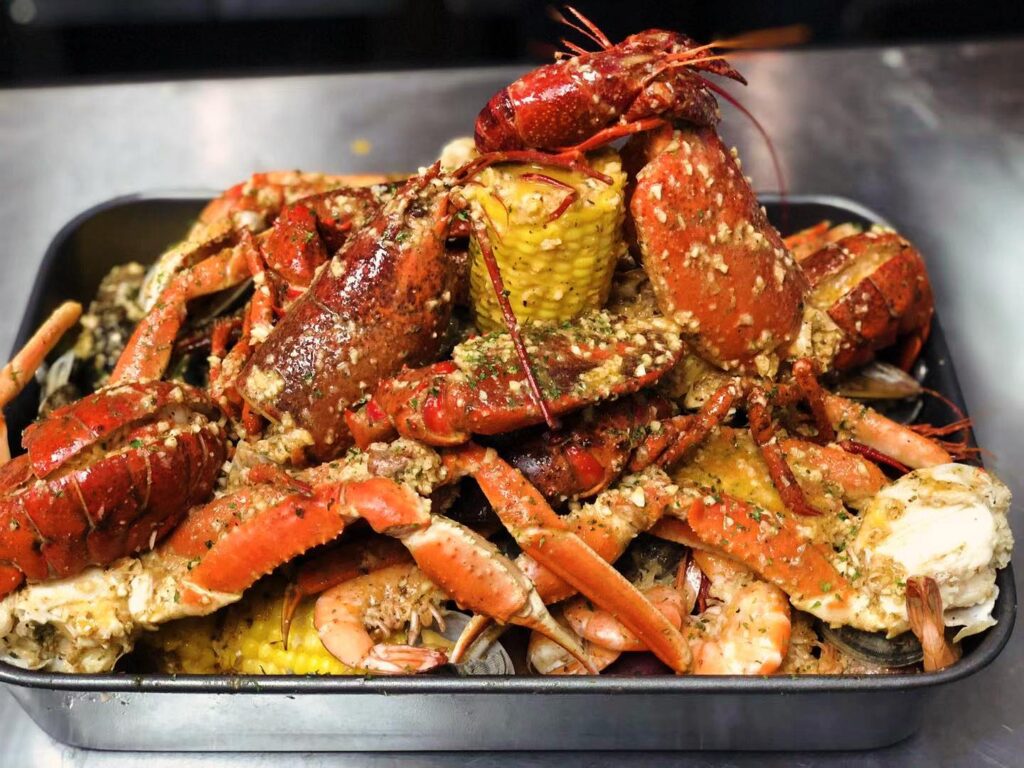 seafood boil platter
