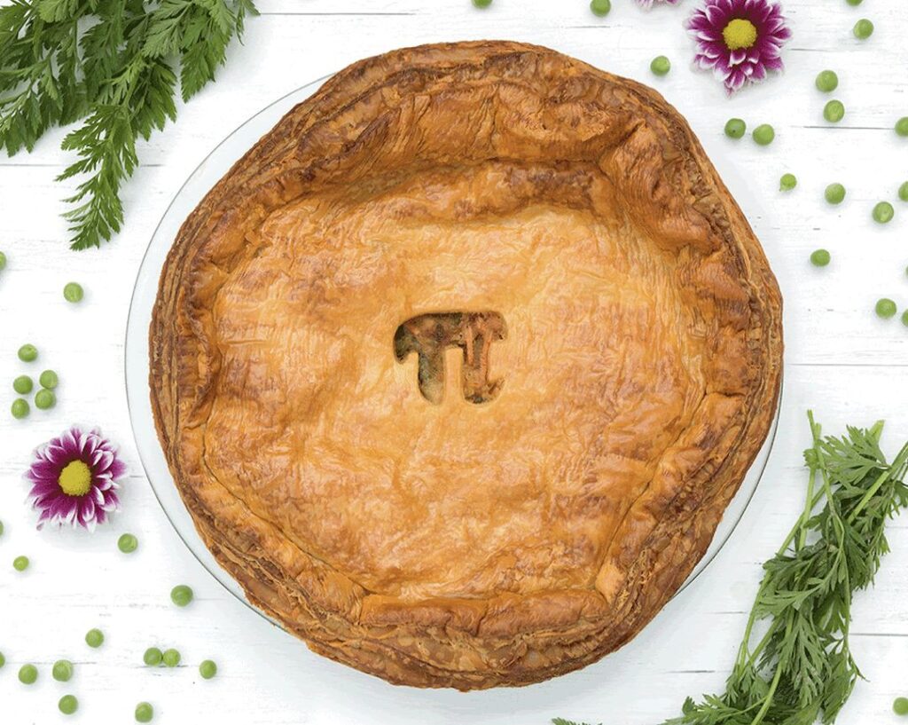 pot pie with pi symbol on top