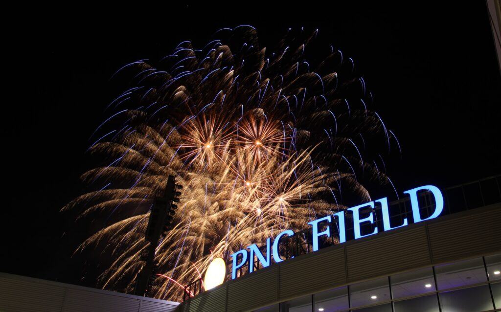 fireworks over PNC field