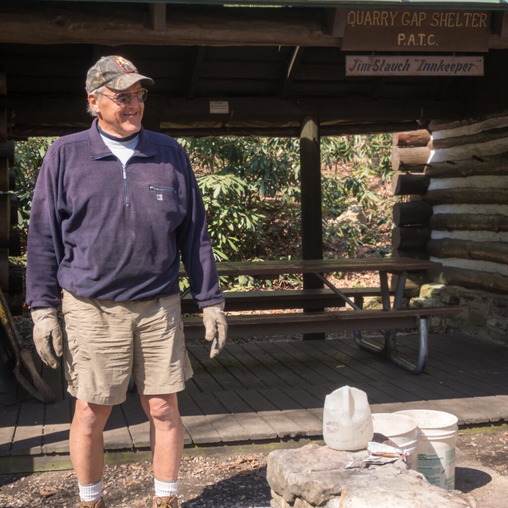 Jim Stauch at Quarry Gap Shelter