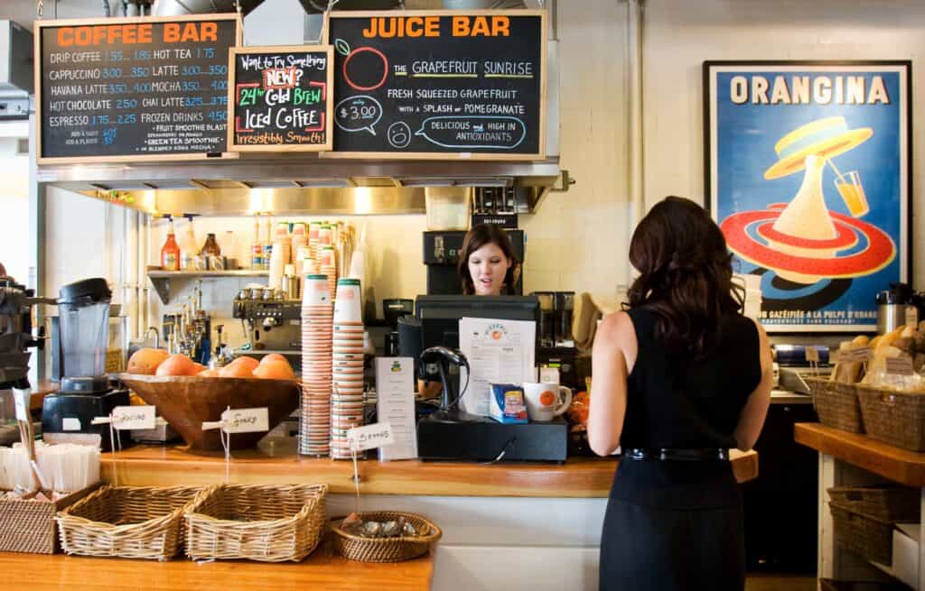 coffee and juice bar in La Grande Orange
