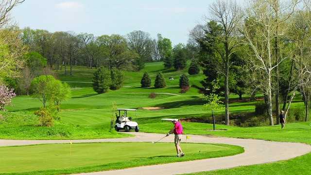 man on golf course