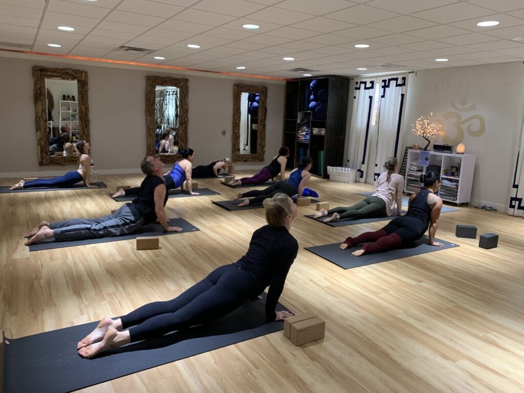 yoga class inside