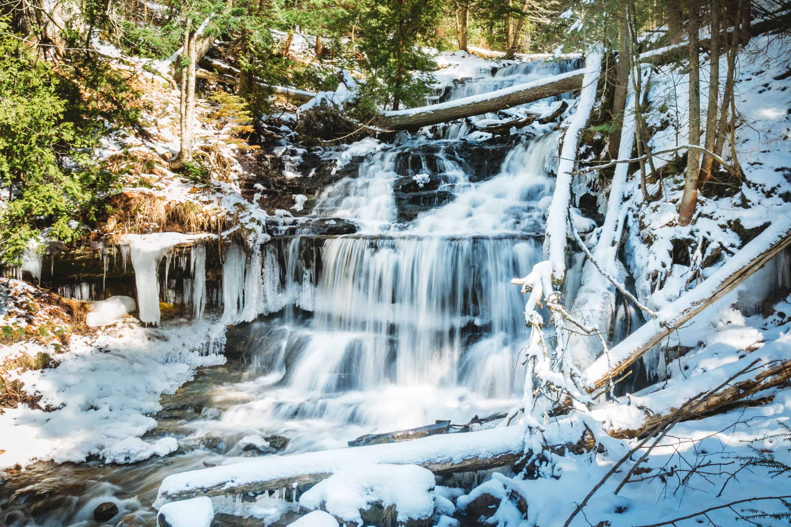 Want to see frozen waterfalls in Michigan? Try these 10 gorgeous winter hikes