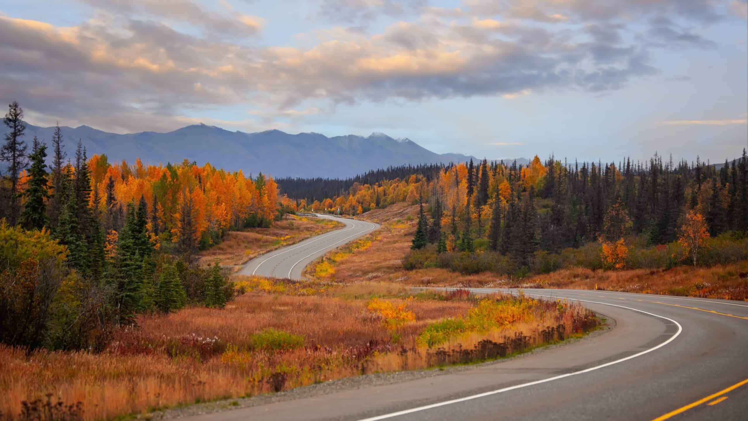 Chase fall color and first snow on these 5 scenic Alaska drives